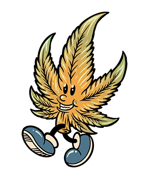 personnage amusant weed
